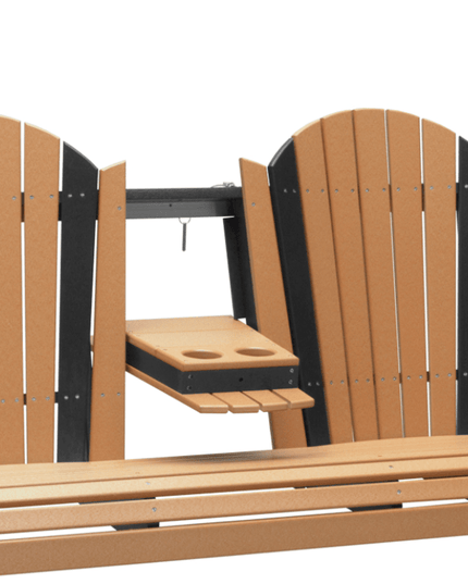 LuxCraft 5' Adirondack Poly Swing (Tangerine & Black)