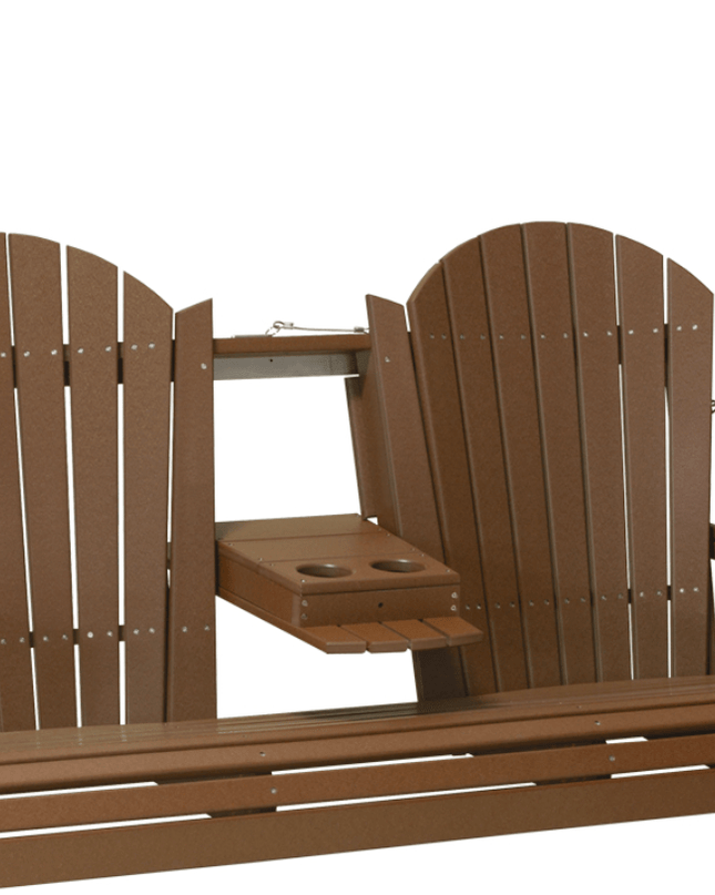 LuxCraft 5' Adirondack Poly Swing (Chestnut Brown)