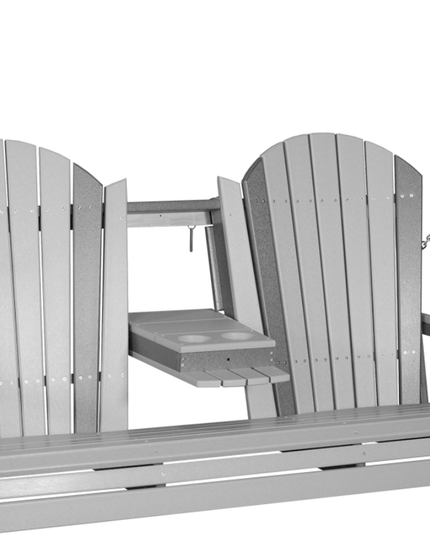 LuxCraft 5' Adirondack Poly Swing (Dove Gray & Slate)