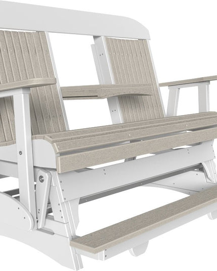 LuxCraft 5 foot Classic Poly Balcony Glider Birch & White