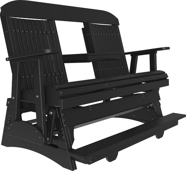 LuxCraft 5 foot Classic Poly Balcony Glider Black