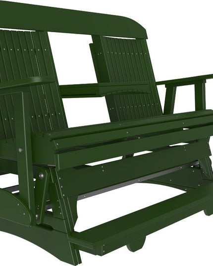 LuxCraft 5 foot Classic Poly Balcony Glider Green