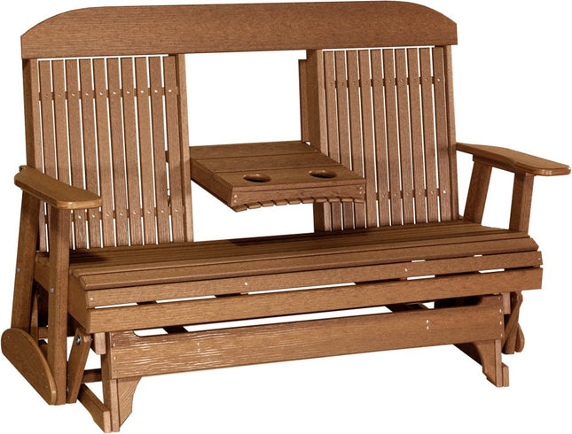 LuxCraft 5 foot Classic Poly Glider Antique Mahogany