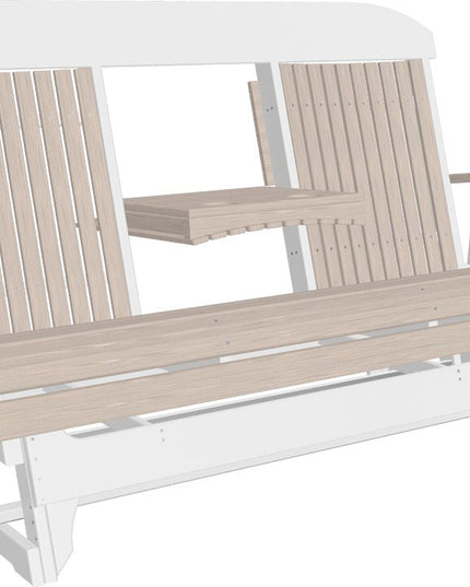 LuxCraft 5 foot Classic Poly Glider Birch & White