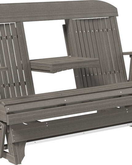LuxCraft 5 foot Classic Poly Glider Coastal Gray
