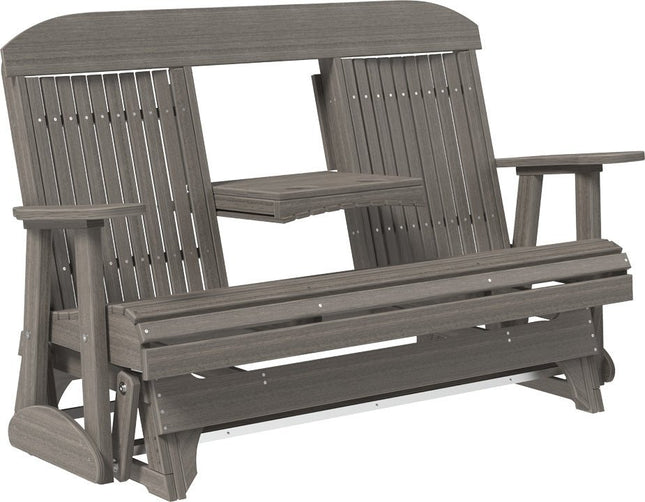 LuxCraft 5 foot Classic Poly Glider Coastal Gray