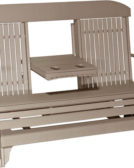 LuxCraft 5 foot Classic Poly Glider Weatherwood