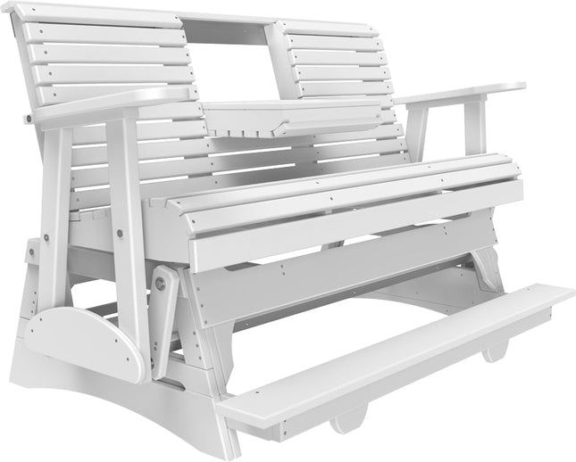 LuxCraft 5 foot Plain Poly Balcony Glider White