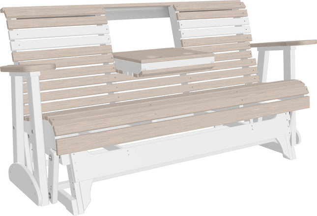 LuxCraft 2 foot Swivel Classic Poly Glider Birch & White