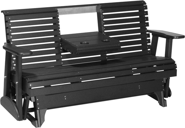 LuxCraft 2 foot Swivel Classic Poly Glider Black