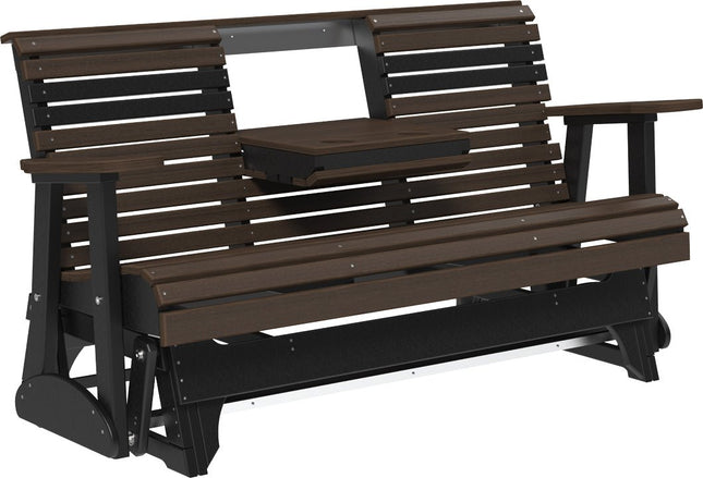 LuxCraft 2 foot Swivel Classic Poly Glider Brazilian & Black