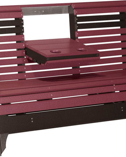 LuxCraft 2 foot Swivel Classic Poly Glider Cherrywood & Black