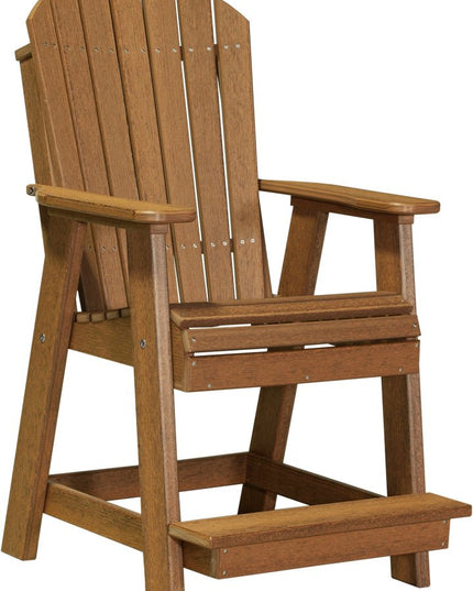 LuxCraft Adirondack Balcony Chair Antique Mahogany