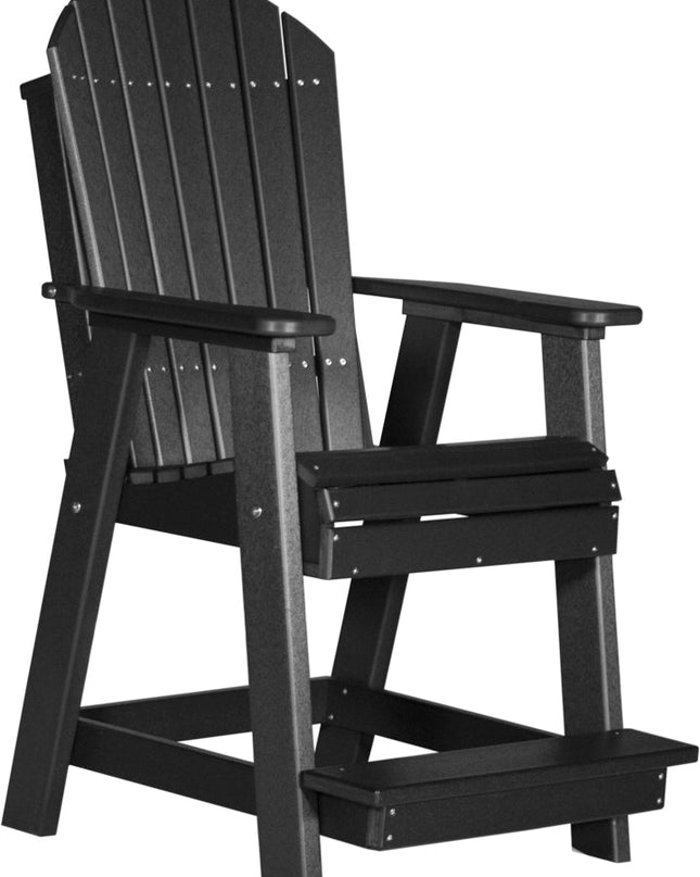 LuxCraft Adirondack Balcony Chair Black
