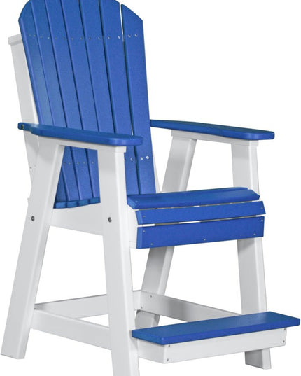 LuxCraft Adirondack Balcony Chair Blue & White