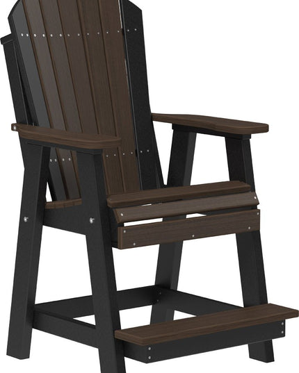 LuxCraft Adirondack Balcony Chair Brazilian Walnut & Black