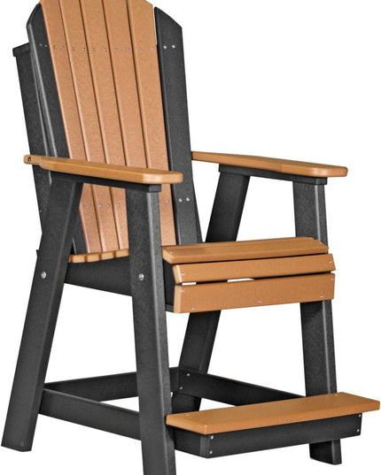 LuxCraft Adirondack Balcony Chair Cedar & Black