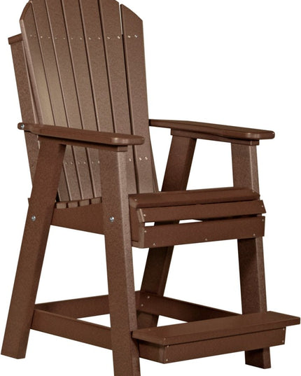 LuxCraft Adirondack Balcony Chair Chestnut Brown