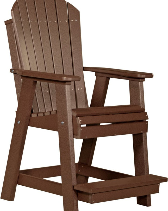 LuxCraft Adirondack Balcony Chair Chestnut Brown