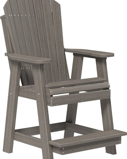 LuxCraft Adirondack Balcony Chair Coastal Gray