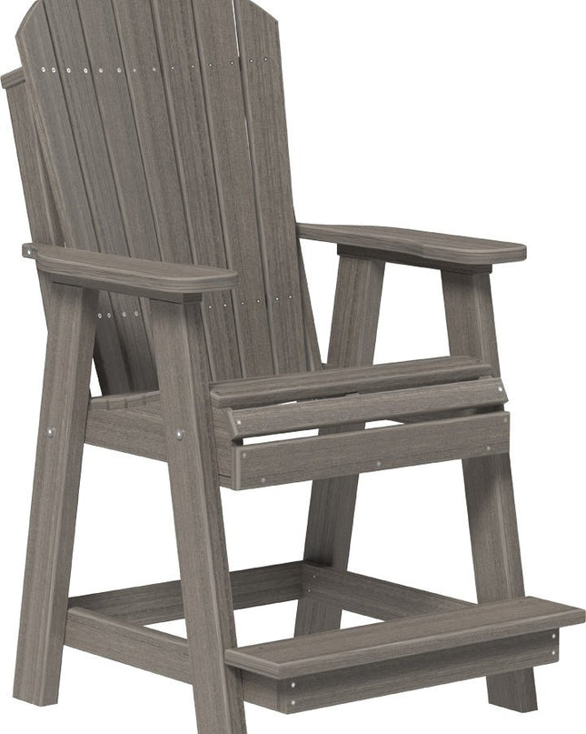 LuxCraft Adirondack Balcony Chair Coastal Gray