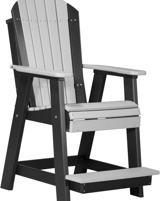 LuxCraft Adirondack Balcony Chair Dove Gray & Black
