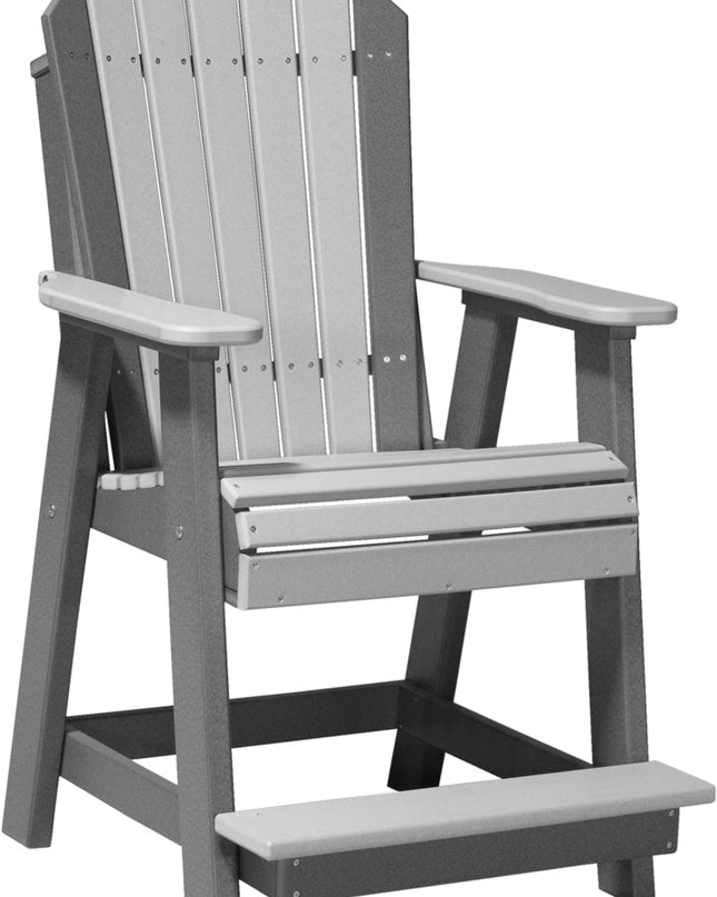 LuxCraft Adirondack Balcony Chair Dove Gray & Slate