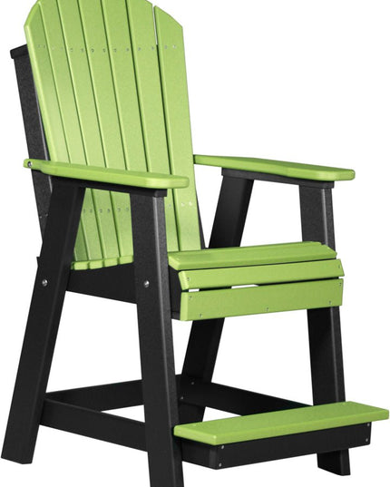 LuxCraft Adirondack Balcony Chair Lime Green & Black