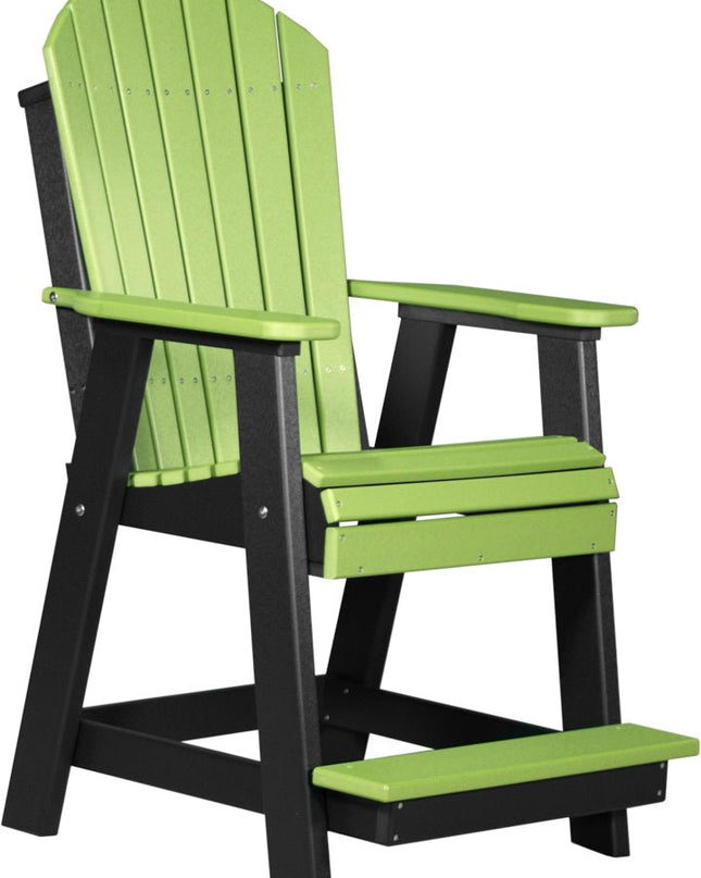 LuxCraft Adirondack Balcony Chair Lime Green & Black