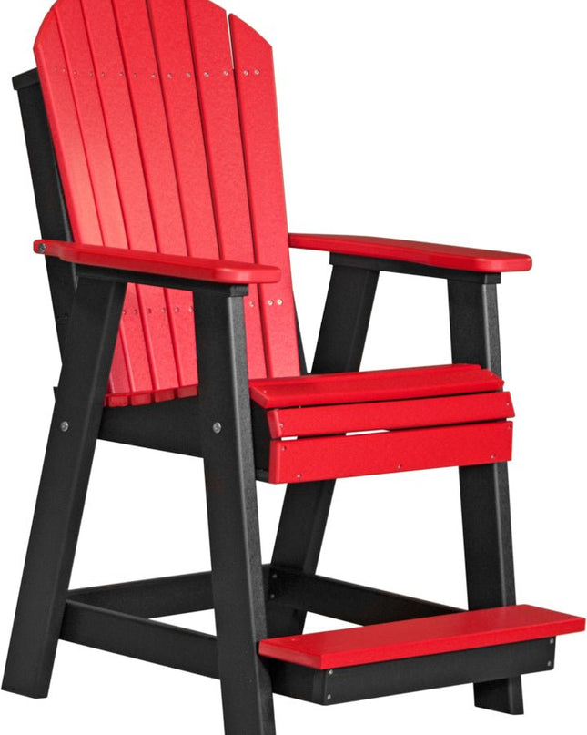 LuxCraft Adirondack Balcony Chair Red & Black