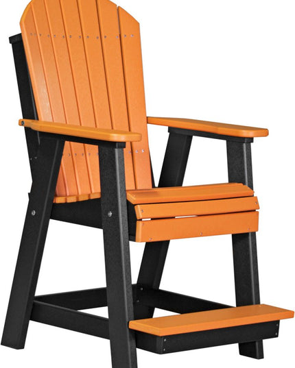 LuxCraft Adirondack Balcony Chair Tangerine & Black