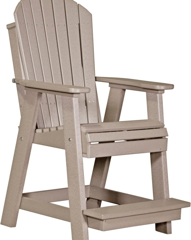 LuxCraft Adirondack Balcony Chair Weatherwood