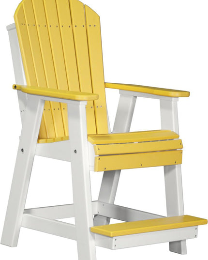 LuxCraft Adirondack Balcony Chair Yellow & White