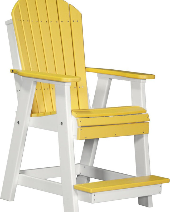 LuxCraft Adirondack Balcony Chair Yellow & White