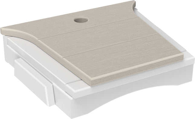 LuxCraft Balcony Tete-a-Tete Table (Birch & White)