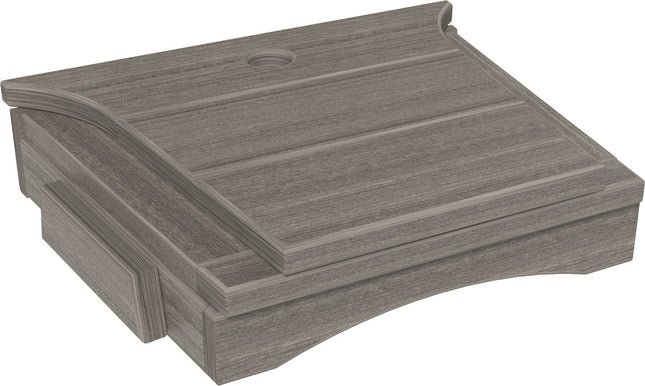 LuxCraft Balcony Tete-a-Tete Table (Coastal Gray)