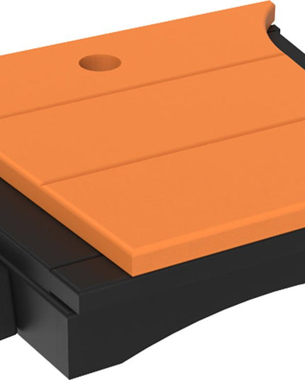 LuxCraft Balcony Tete-a-Tete Table (Tangerine & Black)