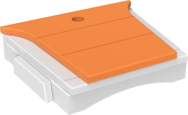 LuxCraft Balcony Tete-a-Tete Table (Tangerine & White)