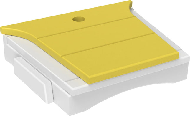 LuxCraft Balcony Tete-a-Tete Table (Yellow & White)