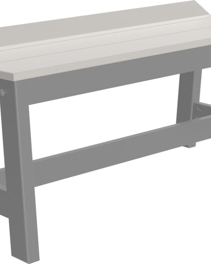Café Dining Bench (41") Dove Gray & Slate