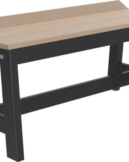 Café Dining Bench (41") Weatherwood & Black
