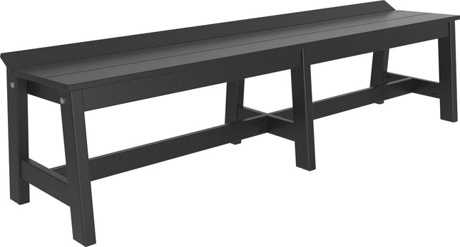 LuxCraft Cafe Dining Bench 72" Black