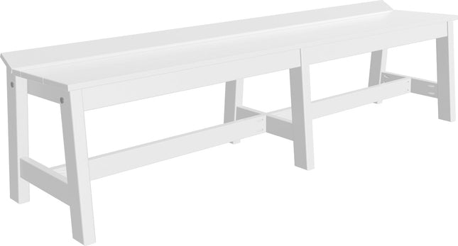 LuxCraft Cafe Dining Bench 72" White