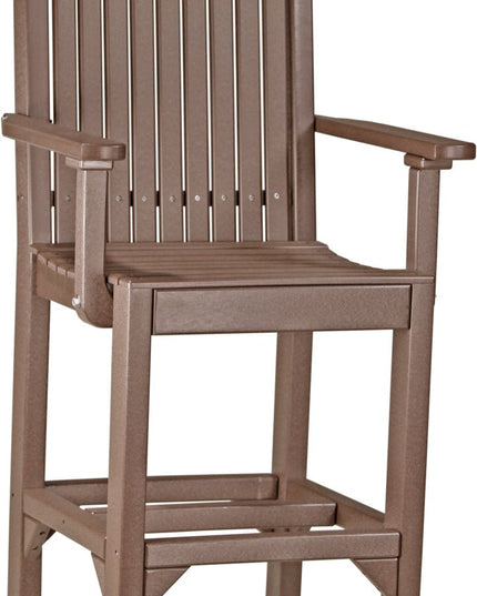 LuxCraft Classic Arm Chair (Bar Height) Chestnut Brown