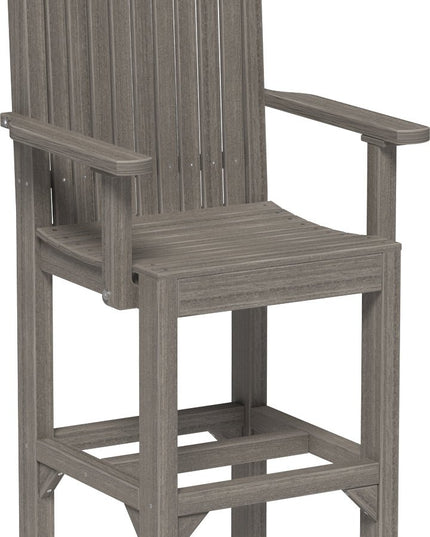 LuxCraft Classic Arm Chair (Bar Height) Coastal Gray