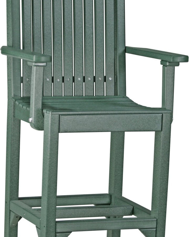 LuxCraft Classic Arm Chair (Bar Height) Green
