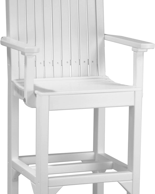 LuxCraft Classic Arm Chair (Bar Height) White
