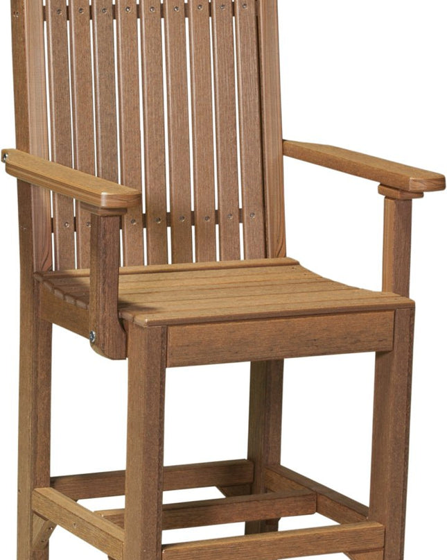 LuxCraft Classic Arm Chair (Counter Height) Antique Mahogany