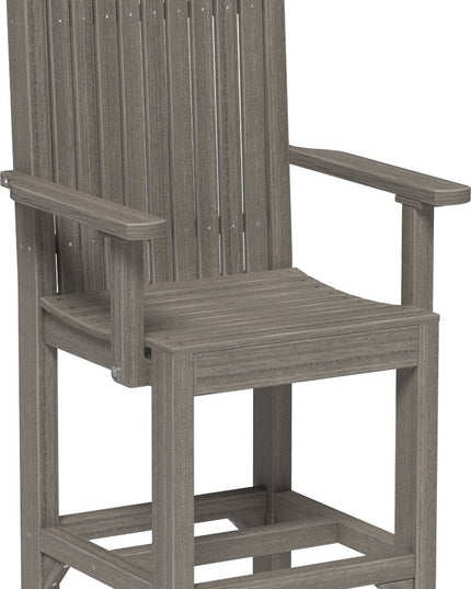 LuxCraft Classic Arm Chair (Counter Height) Coastal Gray