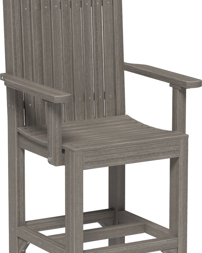 LuxCraft Classic Arm Chair (Counter Height) Coastal Gray
